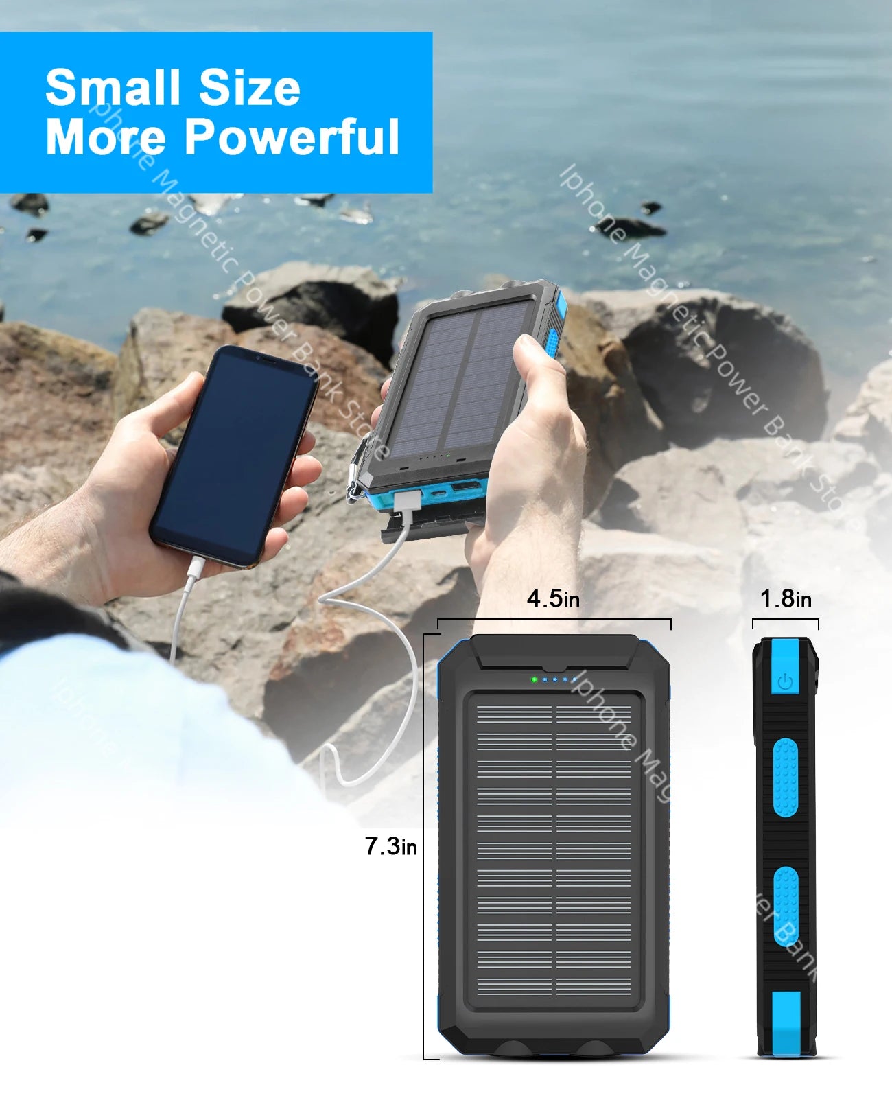 50000mAh Power Bank Waterproof Large Capacity Fast Charging
