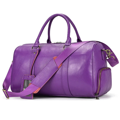 Luxury Genuine Leather Men Duffle Bag