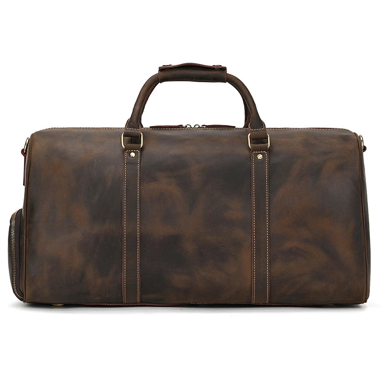 Luxury Genuine Leather Men Duffle Bag
