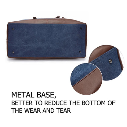MARKROYAL Canvas Leather Men Carry On Luggage Bag