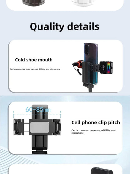 Super Mini Selfie Stick Portable Phone Holder Shooting Aid Versatile Integrated Design Bluetooth Remote For Live Broadcast