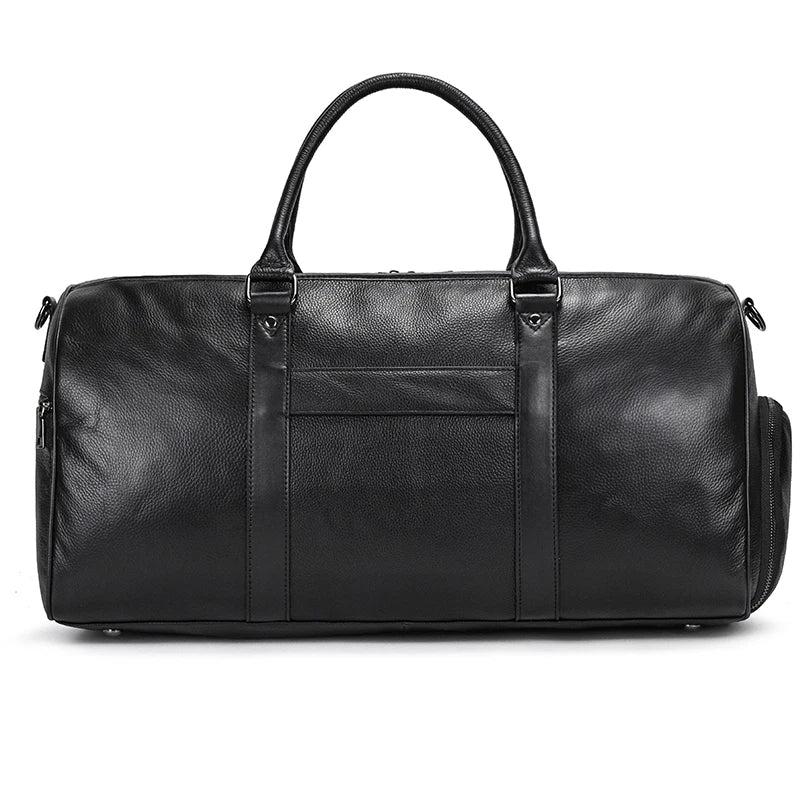 Luxury Genuine Leather Men Duffle Bag