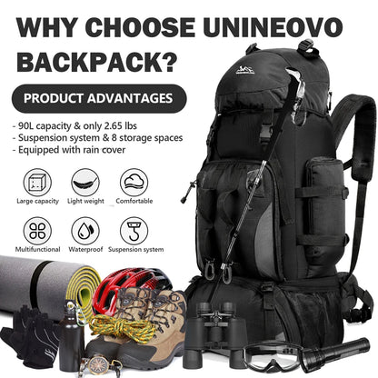 90L Waterproof Trekking Bag Large Capacity