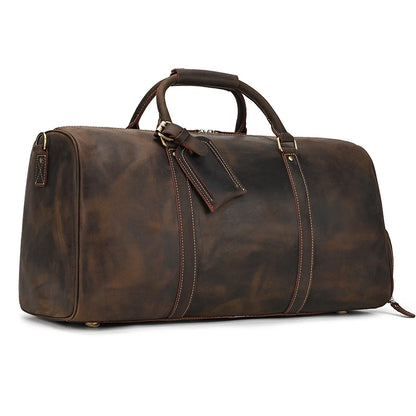 Luxury Genuine Leather Men Duffle Bag