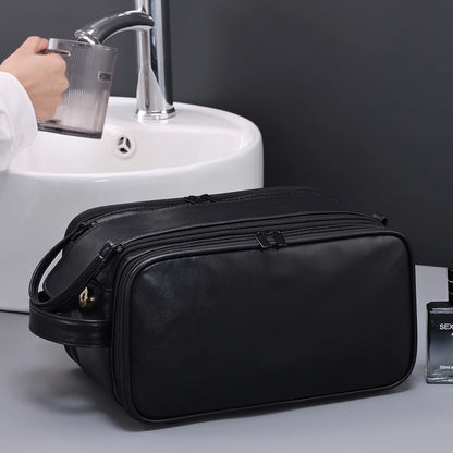 Multi Pockets Leather Toiletry Bag