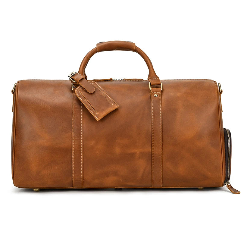 Luxury Genuine Leather Men Duffle Bag