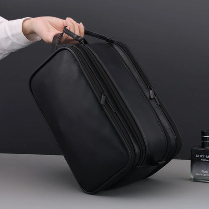 Multi Pockets Leather Toiletry Bag