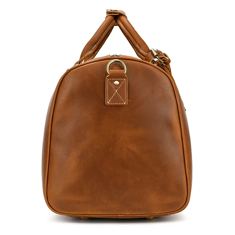 Luxury Genuine Leather Men Duffle Bag