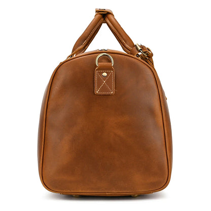 Luxury Genuine Leather Men Duffle Bag