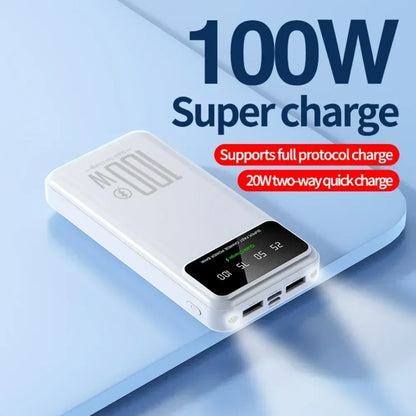 100W Super Fast Charging Power Bank 30000mAh with LED Ligh for Apple & Android