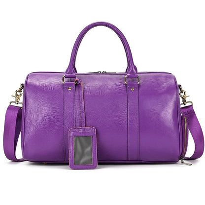 Luxury Genuine Leather Men Duffle Bag