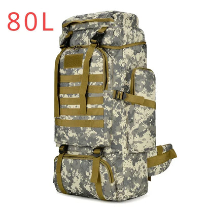 80L/100L Trekking Bag Large Capacity for Outdoors Hiking & Camping