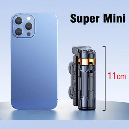 Super Mini Selfie Stick Portable Phone Holder Shooting Aid Versatile Integrated Design Bluetooth Remote For Live Broadcast