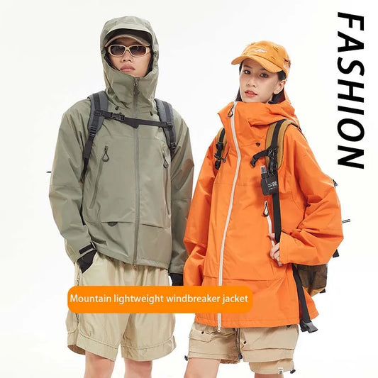 Waterproof Hiking Jacket Unisex With Hoodie