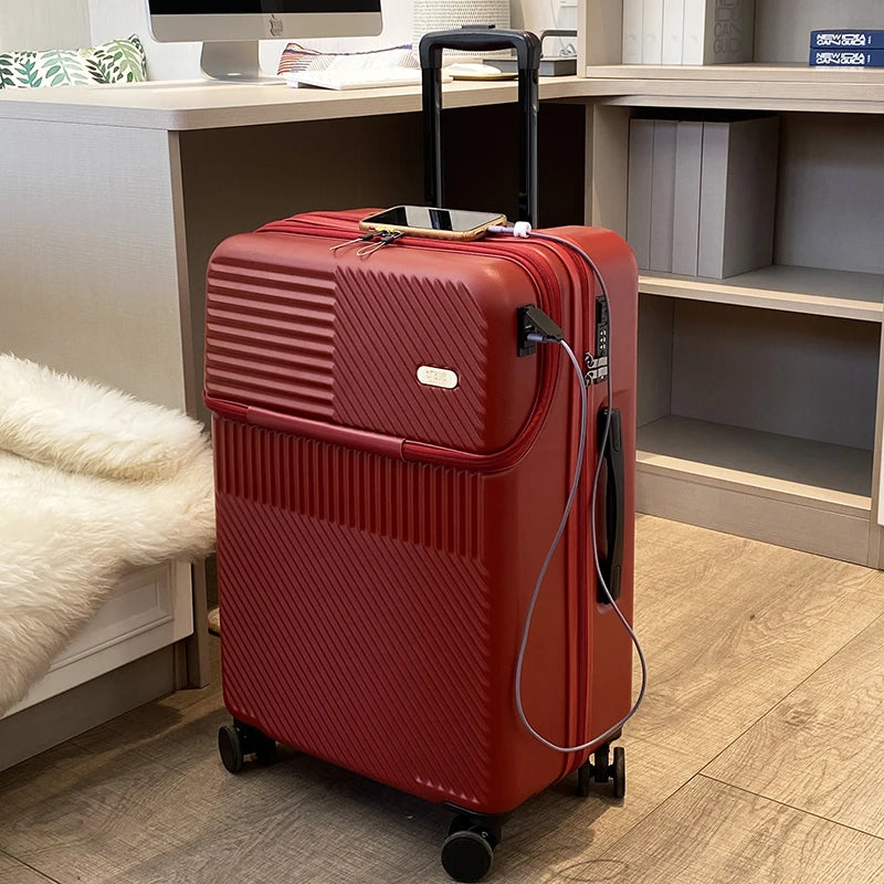 Travel Luggage With USB Charger 20/22/24/26