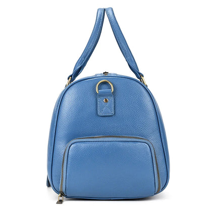 Luxury Genuine Leather Men Duffle Bag