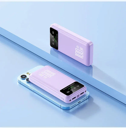 100W Super Fast Charging Power Bank 30000mAh with LED Ligh for Apple & Android