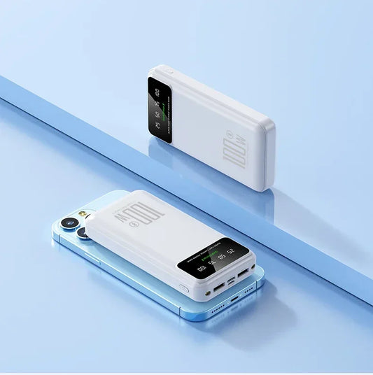 100W Super Fast Charging Power Bank 30000mAh with LED Ligh for Apple & Android
