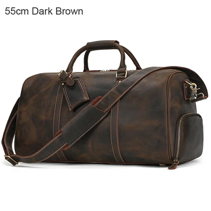 Luxury Genuine Leather Men Duffle Bag