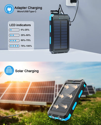 50000mAh Power Bank Waterproof Large Capacity Fast Charging