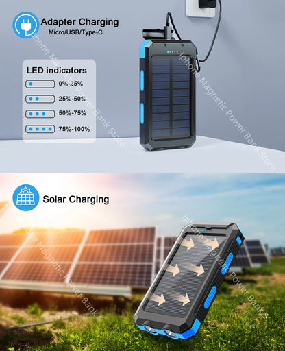 50000mAh Power Bank Waterproof Large Capacity Fast Charging