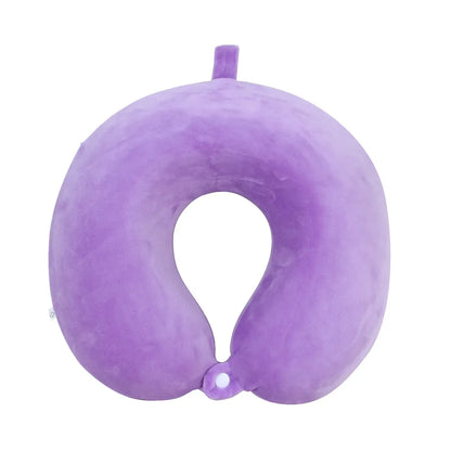 Polyester Solid Color Memory Foam Memory Pillow U-shaped Pillow Soft Comfortable Travel Neck Office Nap Pillow