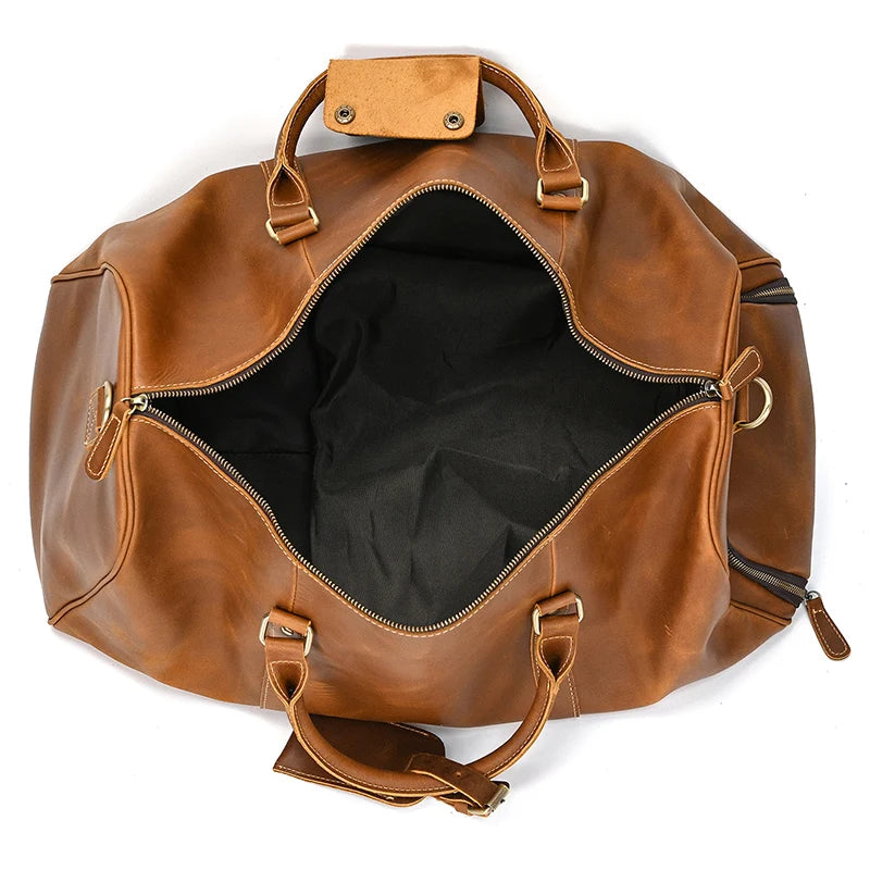 Luxury Genuine Leather Men Duffle Bag