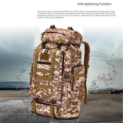 80L/100L Trekking Bag Large Capacity for Outdoors Hiking & Camping