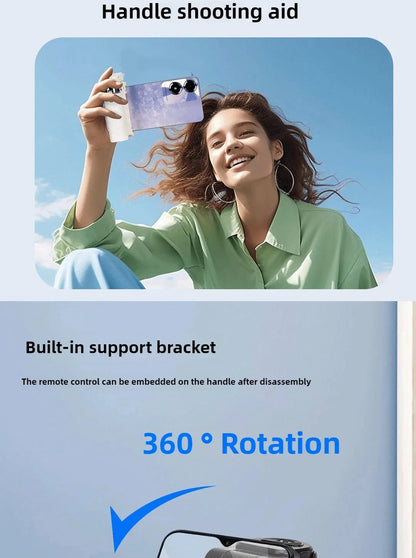 Super Mini Selfie Stick Portable Phone Holder Shooting Aid Versatile Integrated Design Bluetooth Remote For Live Broadcast