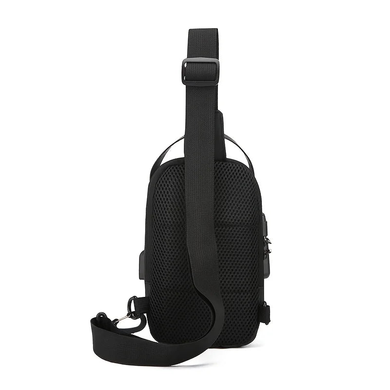 Stylish Men's Sling Bag - Durable Oxford Fabric