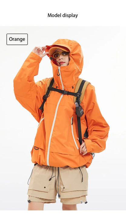 Waterproof Hiking Jacket Unisex With Hoodie