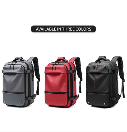 Men Travel Backpack with vacuum compression 17" Laptop Backpack