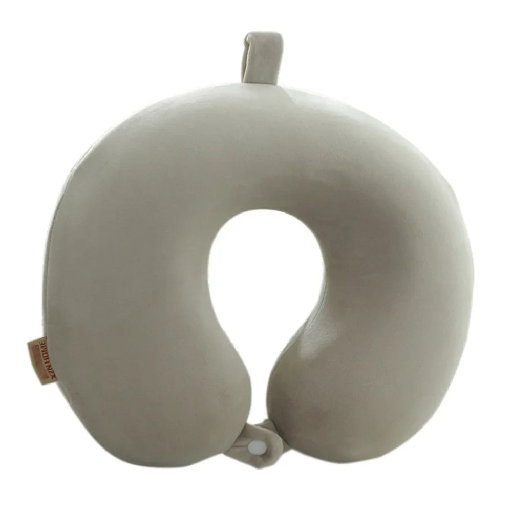 Polyester Solid Color Memory Foam Memory Pillow U-shaped Pillow Soft Comfortable Travel Neck Office Nap Pillow