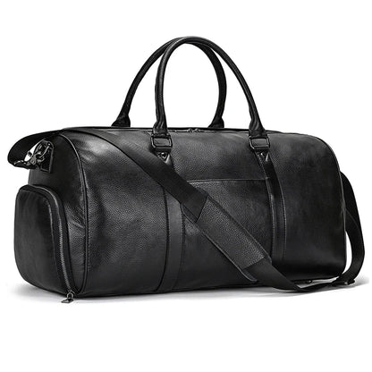 Luxury Genuine Leather Men Duffle Bag