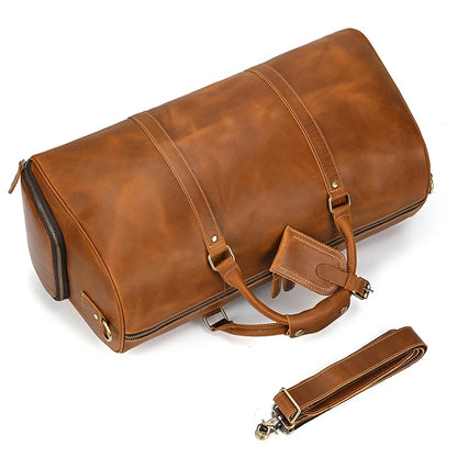 Luxury Genuine Leather Men Duffle Bag