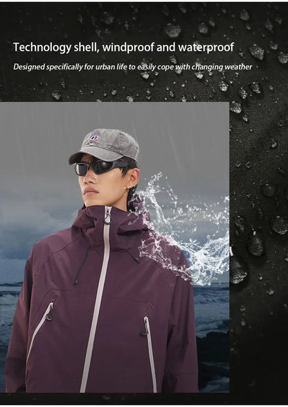 Waterproof Hiking Jacket Unisex With Hoodie