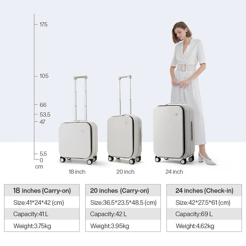 Mixi Design Suitcase Rolling Luggage  18 20 24 Inch